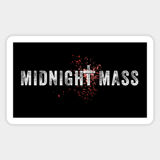 Midnight mass in white cross Magnet